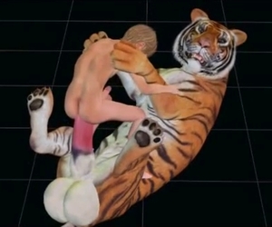 Tiger's hard dick is a good gift for a zoofil