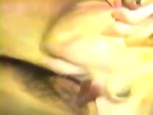 Dark-haired lady is going to get fucked by a dog